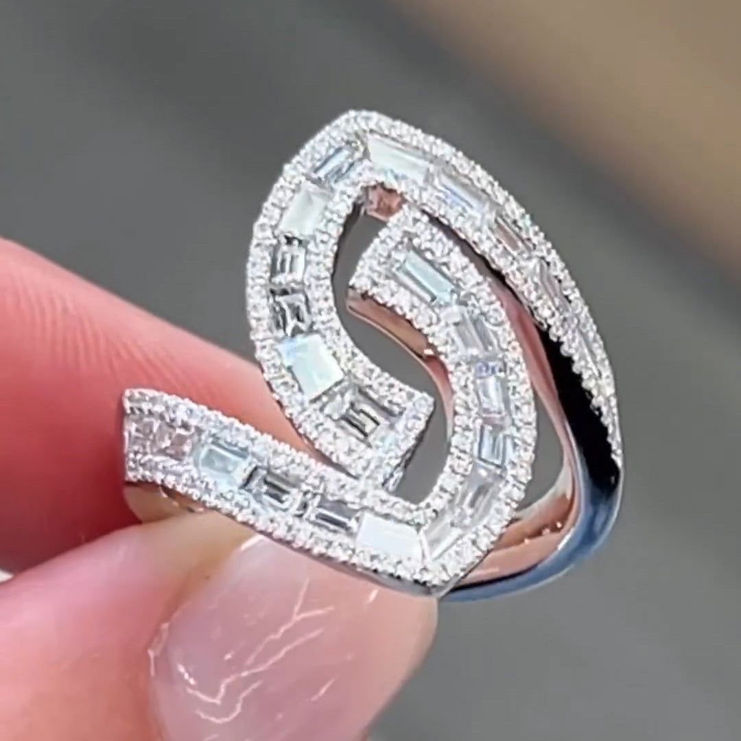 3ctw Emerald Cut Symmetrical Setting Ring -JOSHINY