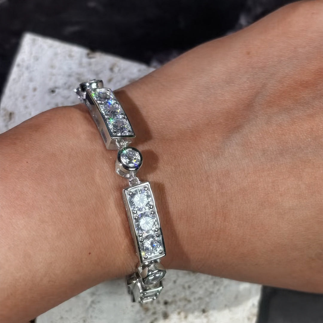 26 Antique Eagle's Head Tennis Gemstone Bracelet -JOSHINY