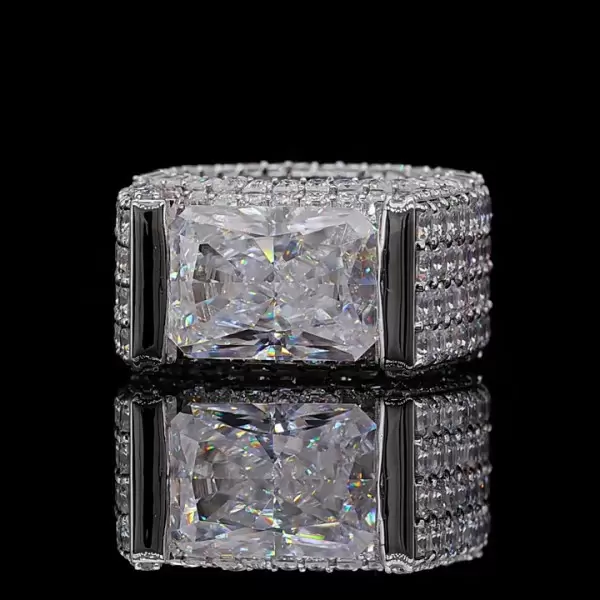 9.0ctw East-West Engagement Ring with Radiant Cut Stones -JOSHINY