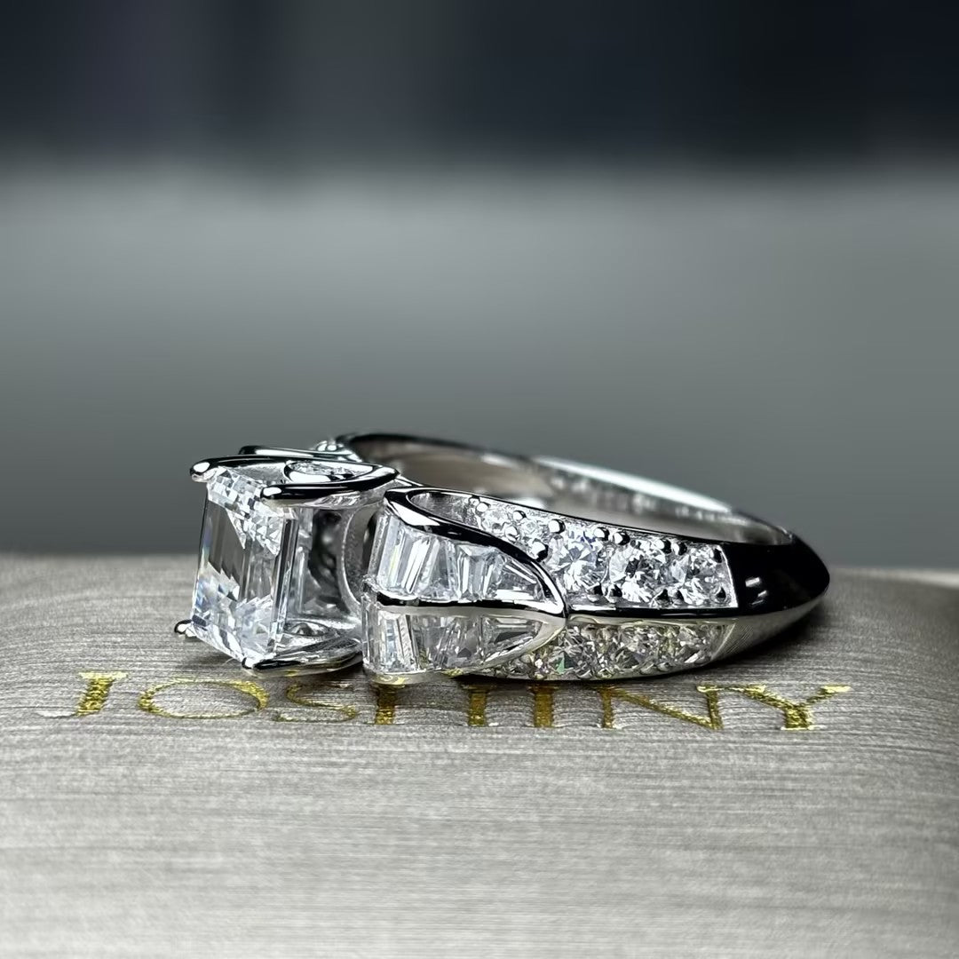 Exquisite 2 ctw Multi-Cut White Gemstone Engagement Ring -JOSHINY