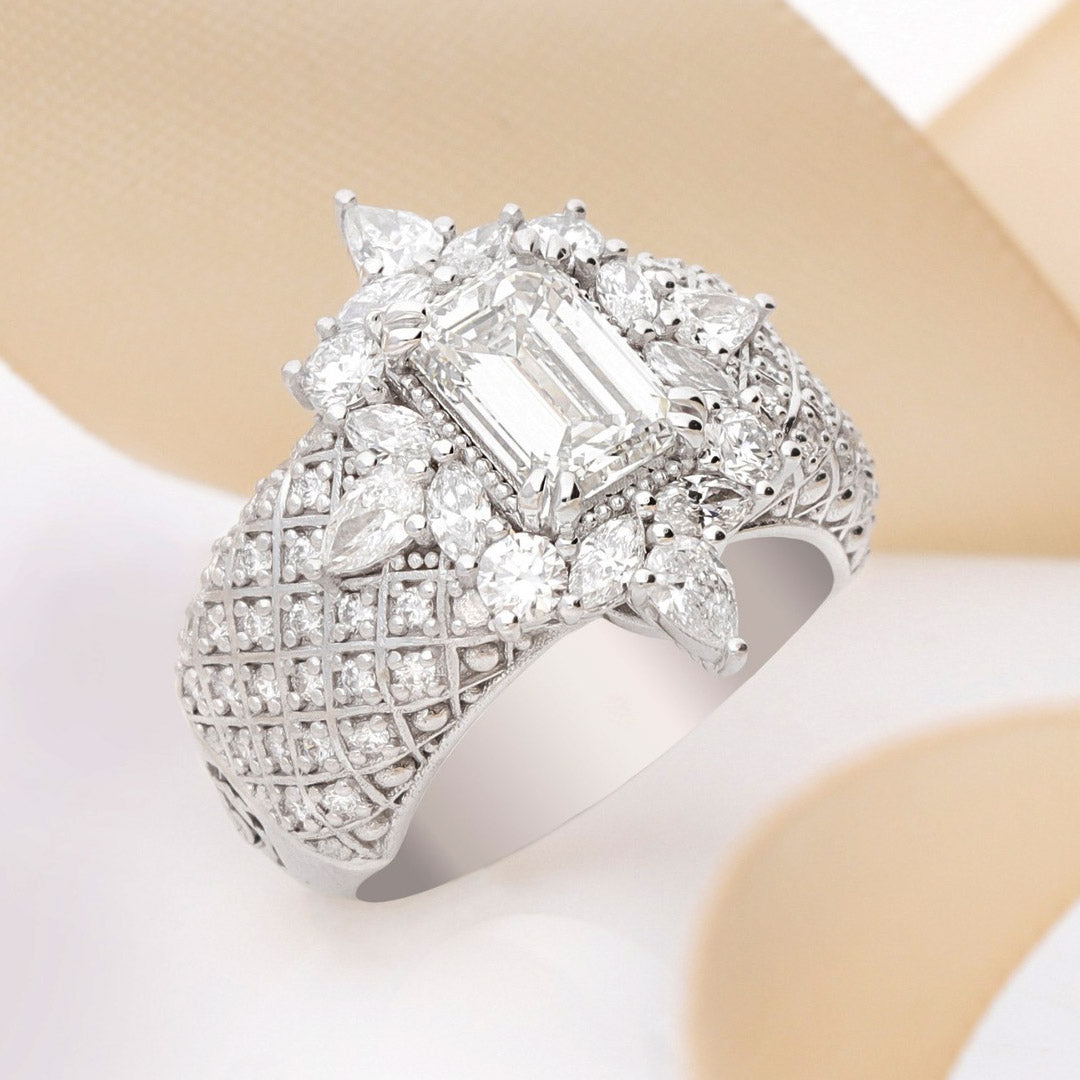 5.0ctw Emerald Cut Ladies Magic Ring -JOSHINY