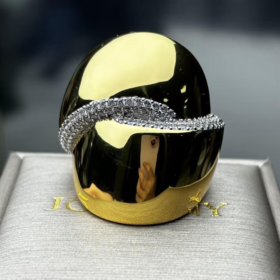 0.6ctw Round Cut Gemstone Embellished Deluxe Ring -JOSHINY
