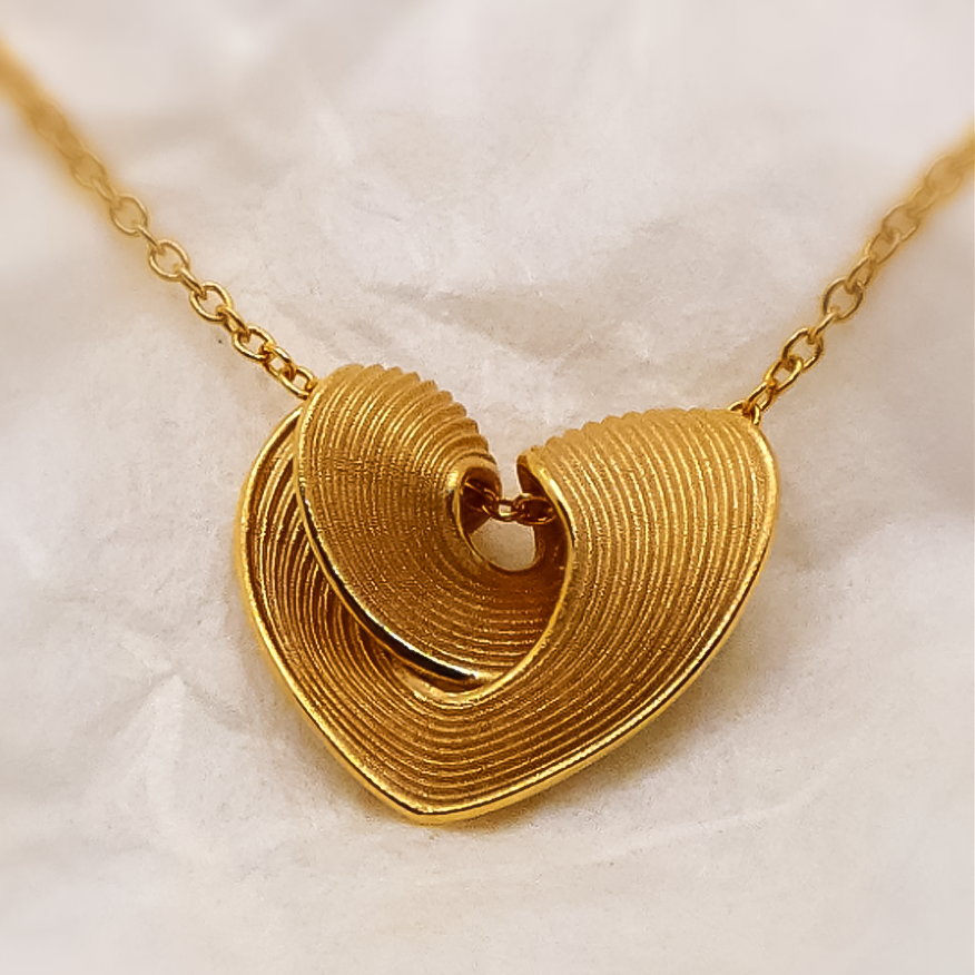 Unique Gold Pleated Texture Fashion Necklaces -JOSHINY