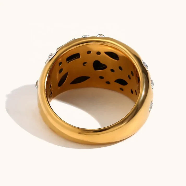 4.0Ctw Multi-Cut Large Dome Love Ring-JOSHINY