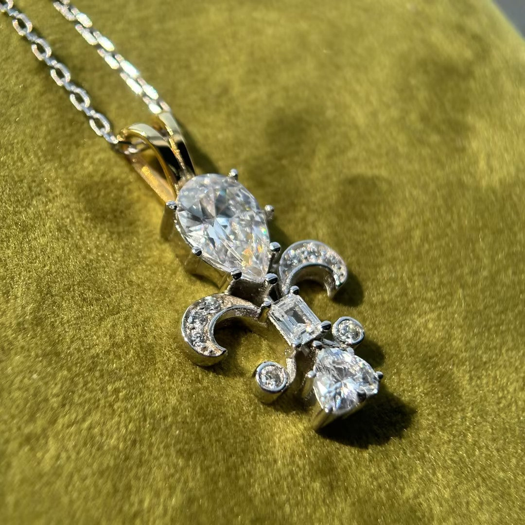 4Ctw Gemstone Lily Pendant-JOSHINY