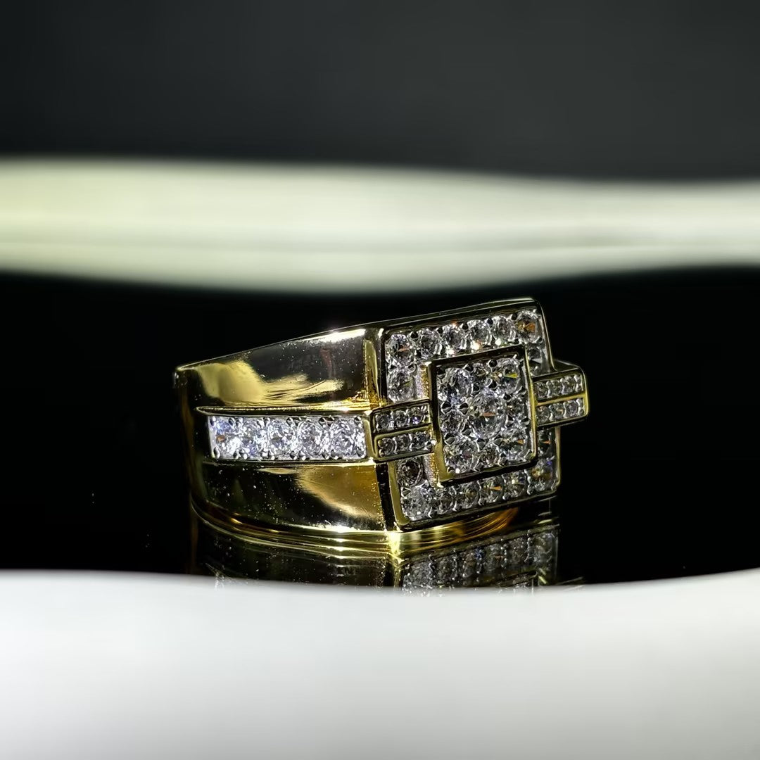 2 CTW Round Cut White Cubic Zirconia 925 Sterling Silve Fashion Ring -JOSHINY