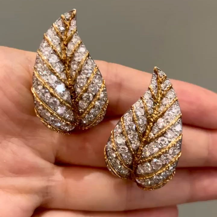 3ctw Leaf Gemstone Earrings -JOSHINY