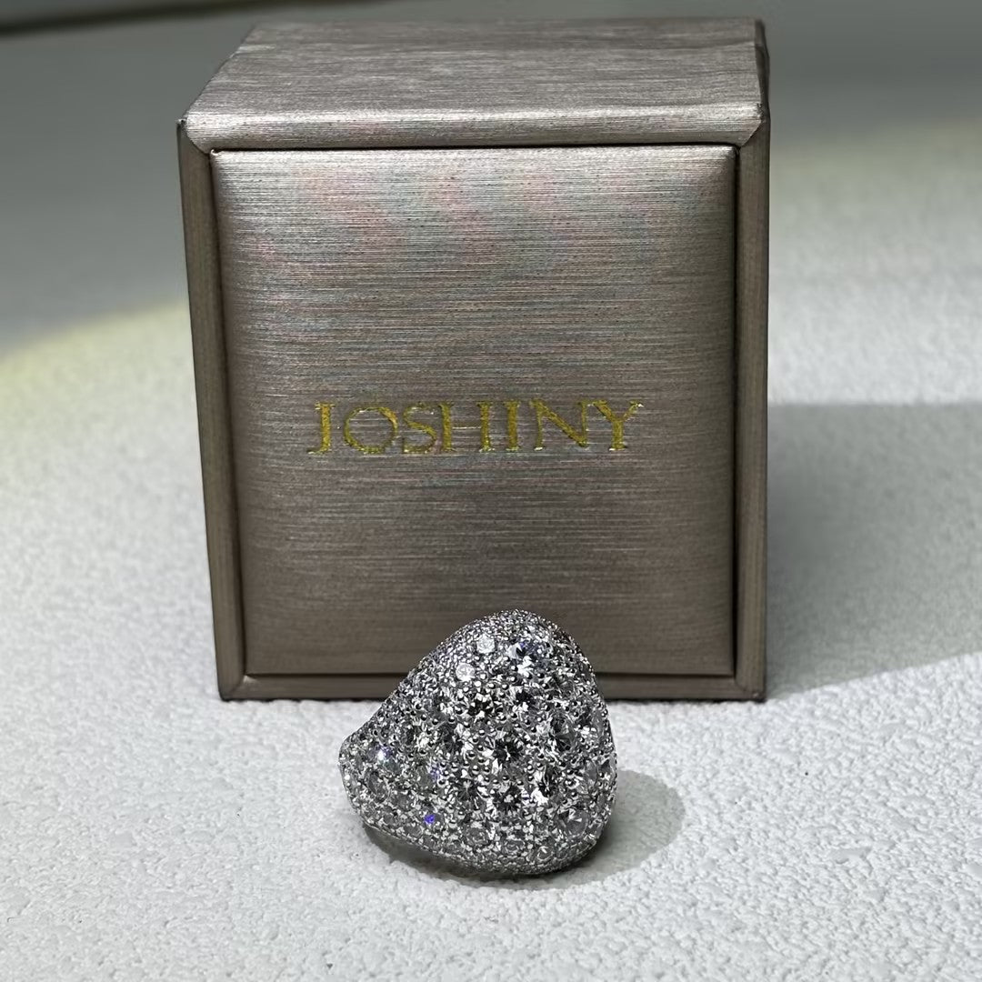 4.0Ctw Brilliant Cut Full-Set Dome Ring-JOSHINY