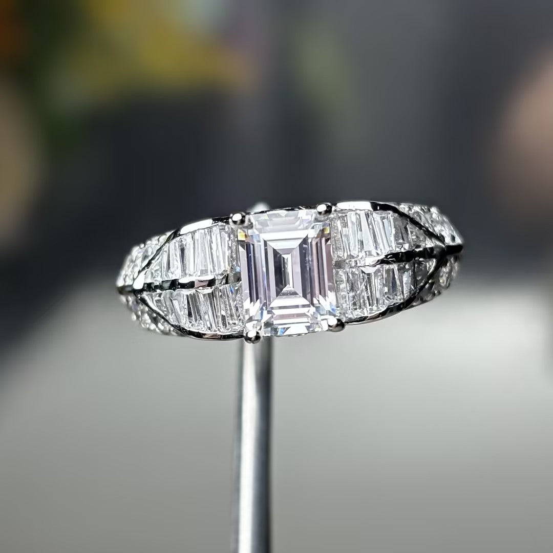Exquisite 2 ctw Multi-Cut White Gemstone Engagement Ring -JOSHINY