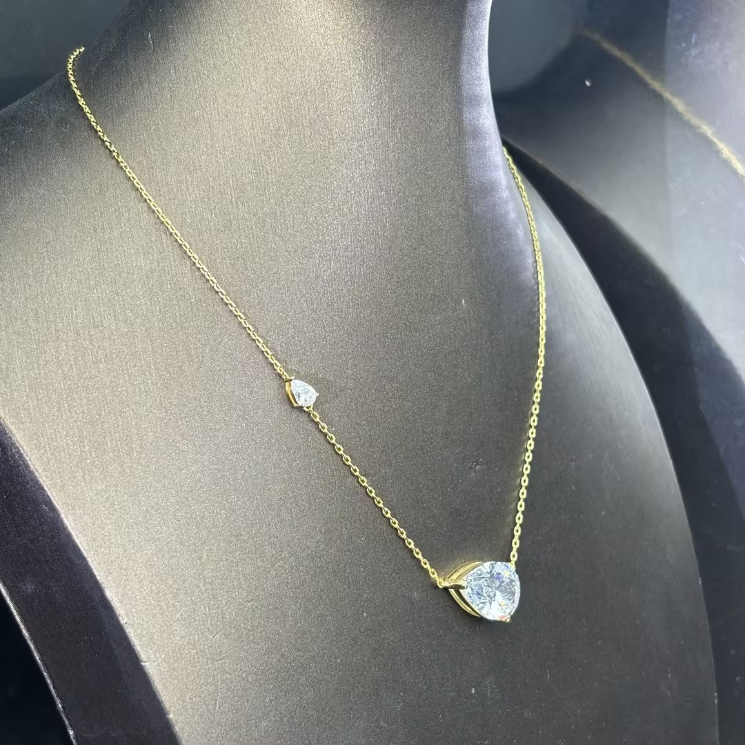 2.5Ct Women's Teardrop Pendant Necklace-JOSHINY