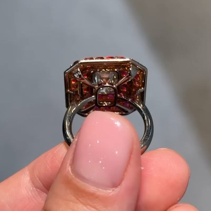 8.0ctw Fine Red Spinel Ring -JOSHINY