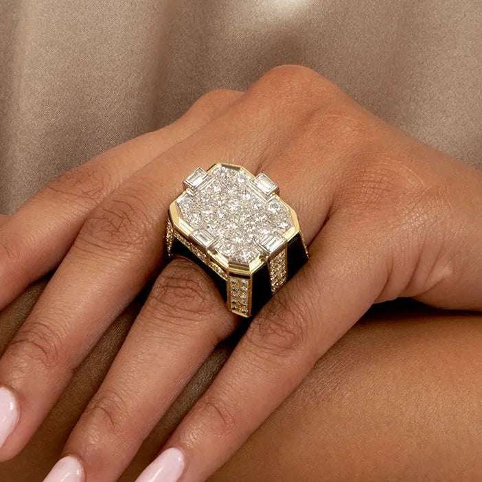 1.5Ctw Men's Gold Gemstone Champion Ring-JOSHINY