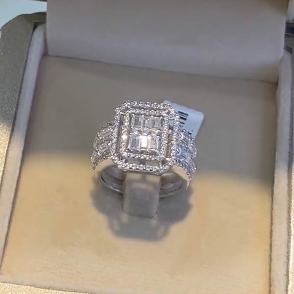 6ctw Emerald Cut Diamond Fancy Ring -JOSHINY