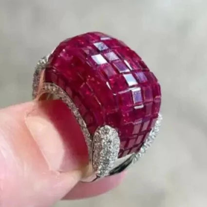 23.75ctw Vintage Hidden Set Ruby Ring