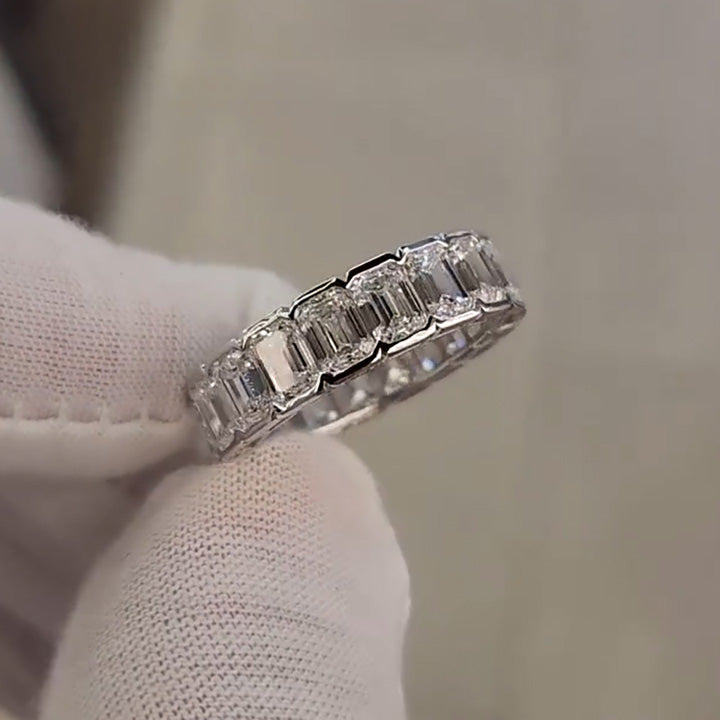 5ctw Emerald Cut Diamond Row Ring -joshiny