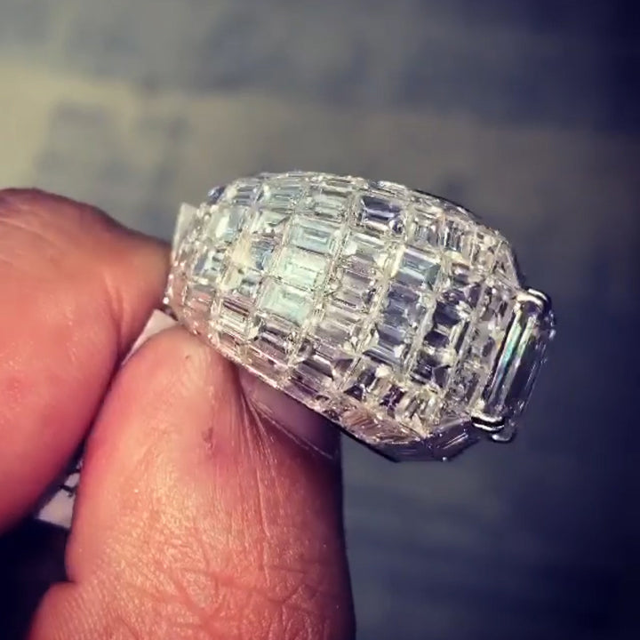 4ct Emerald Cut Gorgeous Diamond Ring -JOSHINY