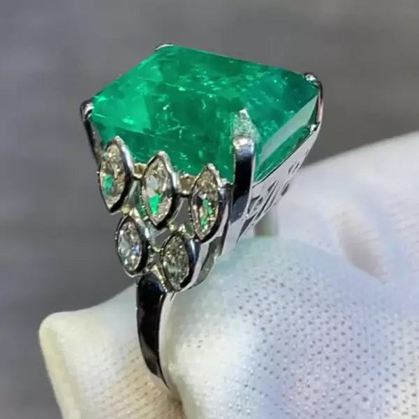 15ct Emerald Collection Vintage Engagement Ring