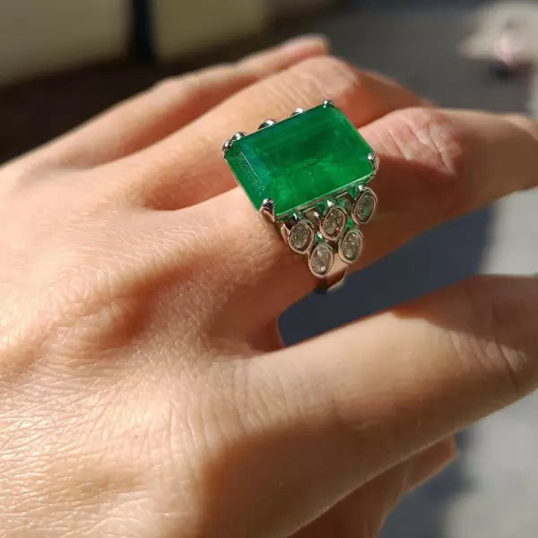 15ct Emerald Collection Vintage Engagement Ring