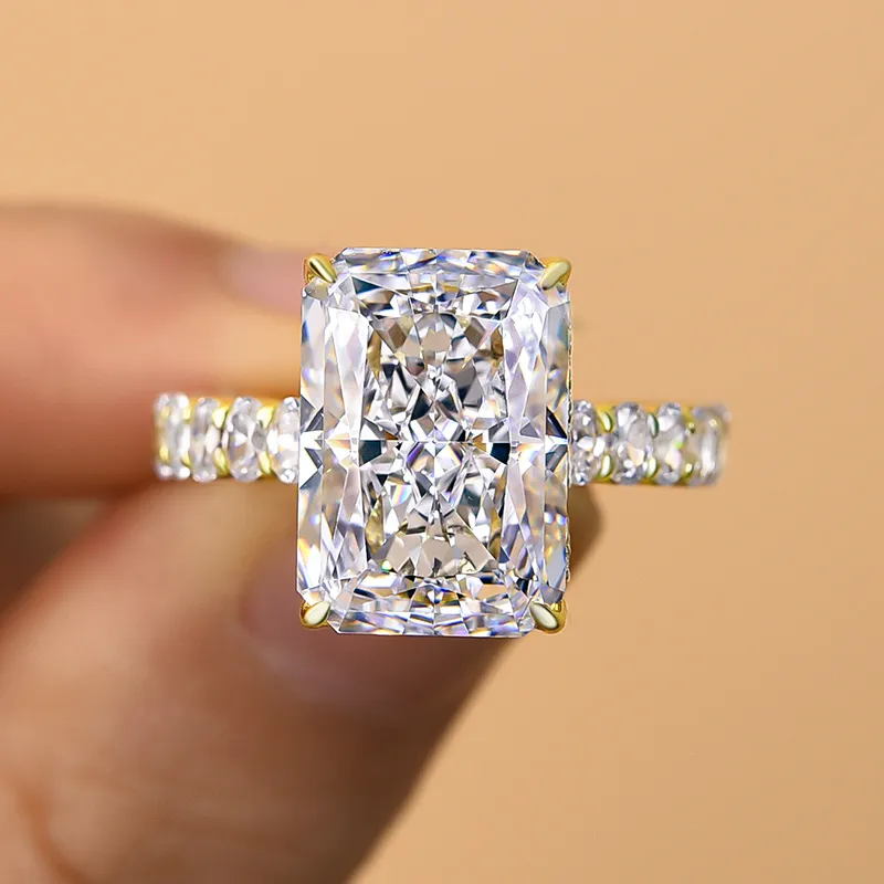 7 ctw Luxury Radiant Cut White Stone Engagement Ring