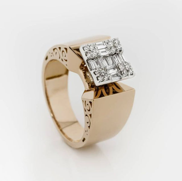 2.0ctw Rectangular Step Diamond Engagement Ring -JOSHINY