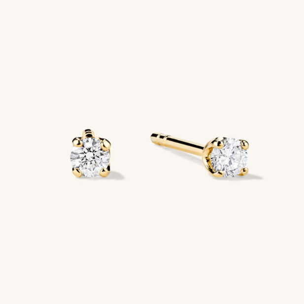 Round Cut White Gemstone Minimalist 4-Piece Stud Earrings Set