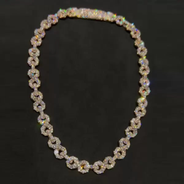 58ctw Infinity Geometric Pave Set White Gemstone Necklace-JOSHINY