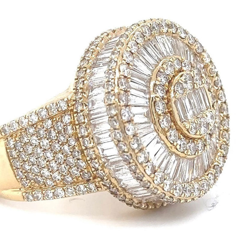 7.2ctw Baguette and Round Cut Diamond Ring -JOSHINY