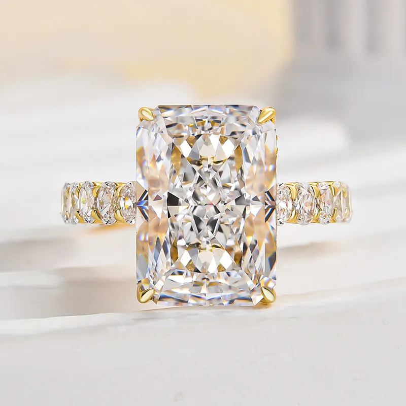 7 ctw Luxury Radiant Cut White Stone Engagement Ring