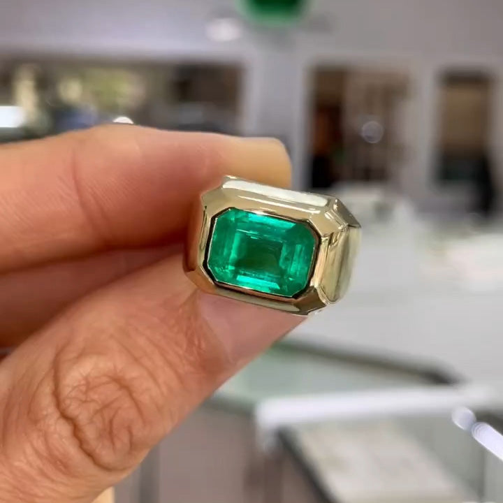 4.5ct Emerald Cut Columbia Diamond Ring -joshiny