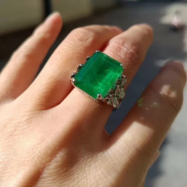 15ct Emerald Collection Vintage Engagement Ring