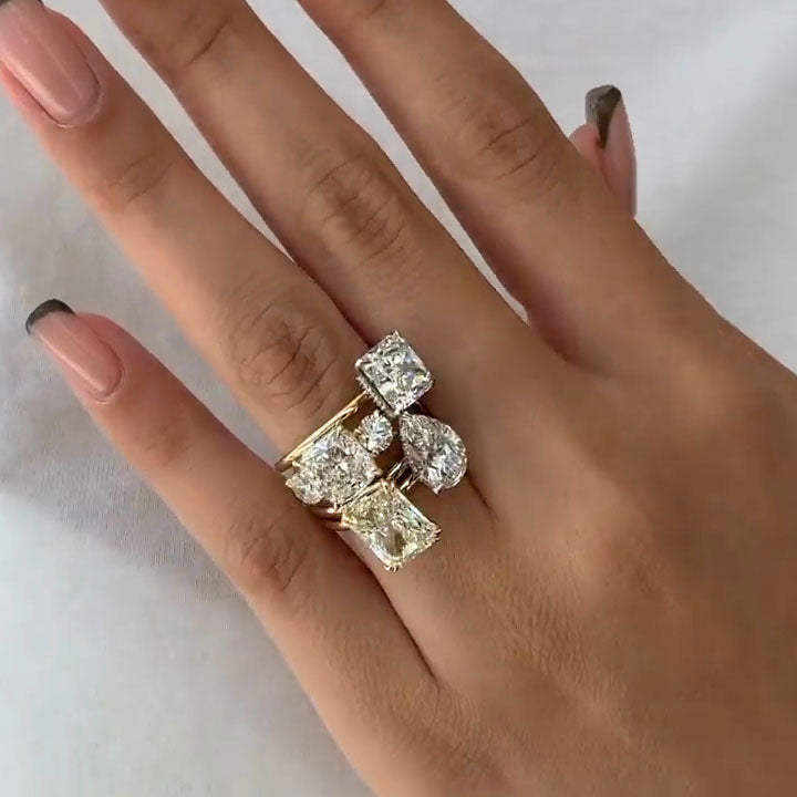 15.83ctw Multi-Cut Combination Diamond Ring -JOSHINY