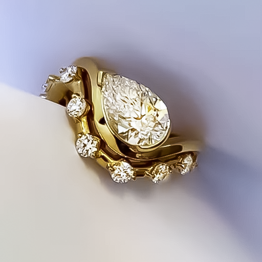 1ct Pear Cut White Gemstone Embrace 2-Piece Engagement Ring Set-JOSHINY