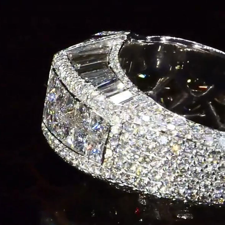 Unique 3.3ct Princess Square Diamond Ring -JOSHINY