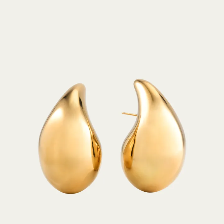 Minimalist Design Gold and Silver Two Colors Drop Stud Earrings